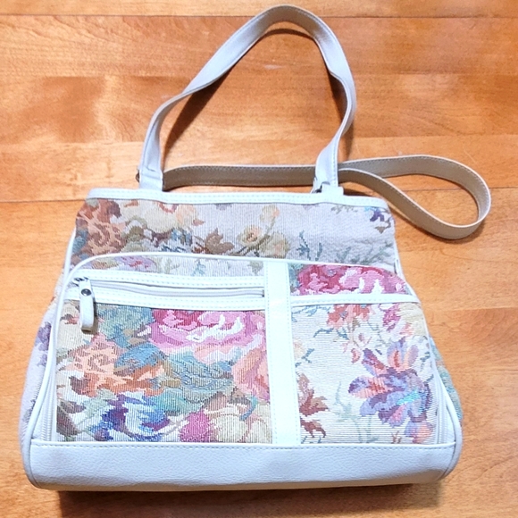 ๐ Vintage Vinyl and Tweed Patterned Shoulder Bag - Picture 1 of 2